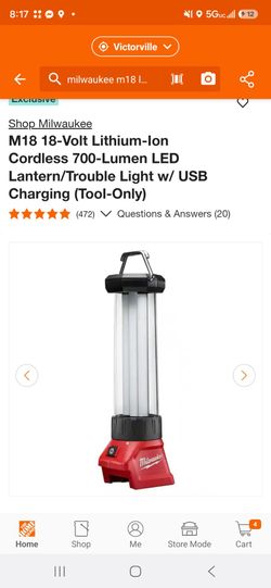Milwaukee trouble light