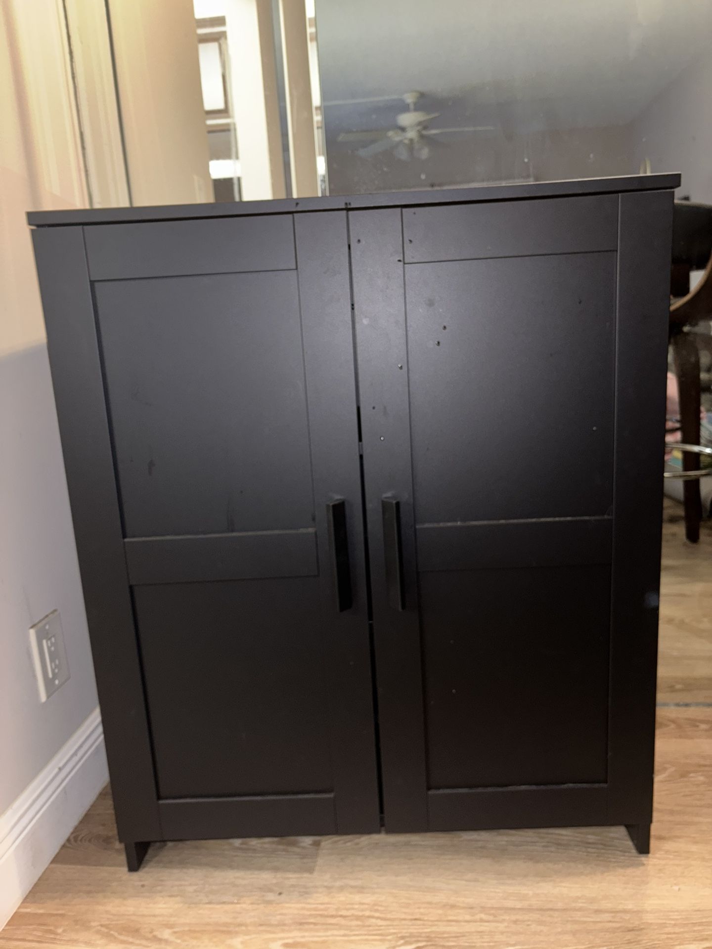 Cabinet With Shelving And Door Medium Black