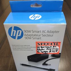 HP 90W Smart AC Adapter Power Charger For Laptops Brand New  