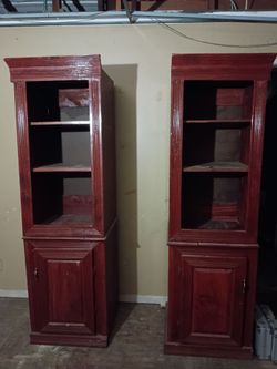2 Cedar Wood Cabinets