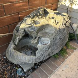 Rock Fountain Waterfall Natural Pond 