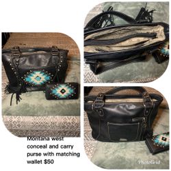 Montana West Purse And Matching Wallet 