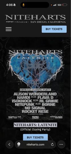 Niteheart tickets HAVE ALL THREE SAYS NEED GONE