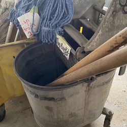 Metal Mop Bucket And Mop $60