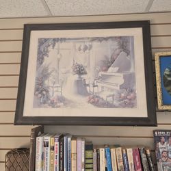 framed print of a painting by J. Gibson,