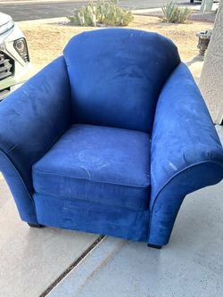 Blue arm chair