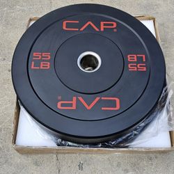 Cap Barbell 55lb Bumper Plates (2)