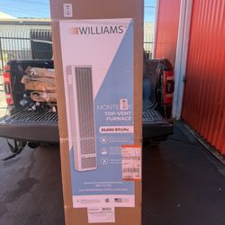 Williams 25,000 BTU/hr. Monterey Top-Vent Wall Furnace Natural Gas Natural Gas