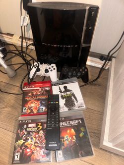 Play station 3 with Remotes, control & games
