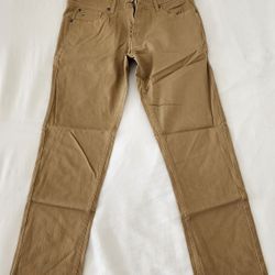 Mens Taylor Vintage Pants 30x30 Slim Beige 