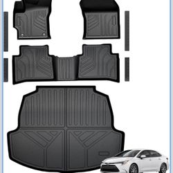 Floor Mats for 2020-2026 Toyota Corolla Sedan Accessories Full-Coverage Set with Cargo Liner, Odorless & Durable, All-Weather Protection, 3D Laser Fit