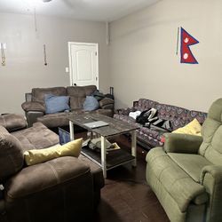 All sofa set along with a  table