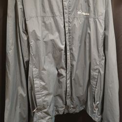 Columbia Sports Men's Grey/Gray Waterproof, Breathable Packable Rain Jacket XL