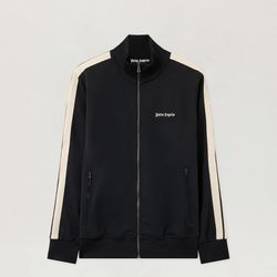 Palm Angels logo side-stripe bomber jacket