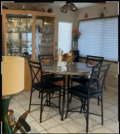 Counter-Height Dining Table Set with 4 Chairs