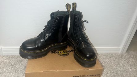 Dr. Martens Black Platform Lace-Up Boots