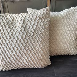 West Elm Textured Throw Pillows with Inserts (Pair)