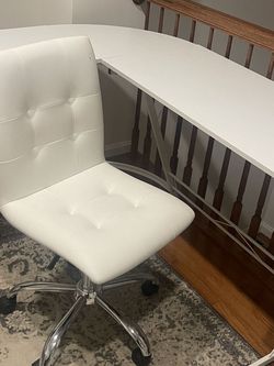 White Desk With Chair