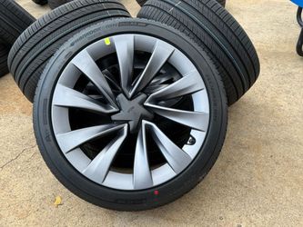 FREE DELIVERY 4X 20” 2026 Tesla Model Y Helix 2.0 Gray wheels Hankook EVO 255/40/20 TPMS 100%