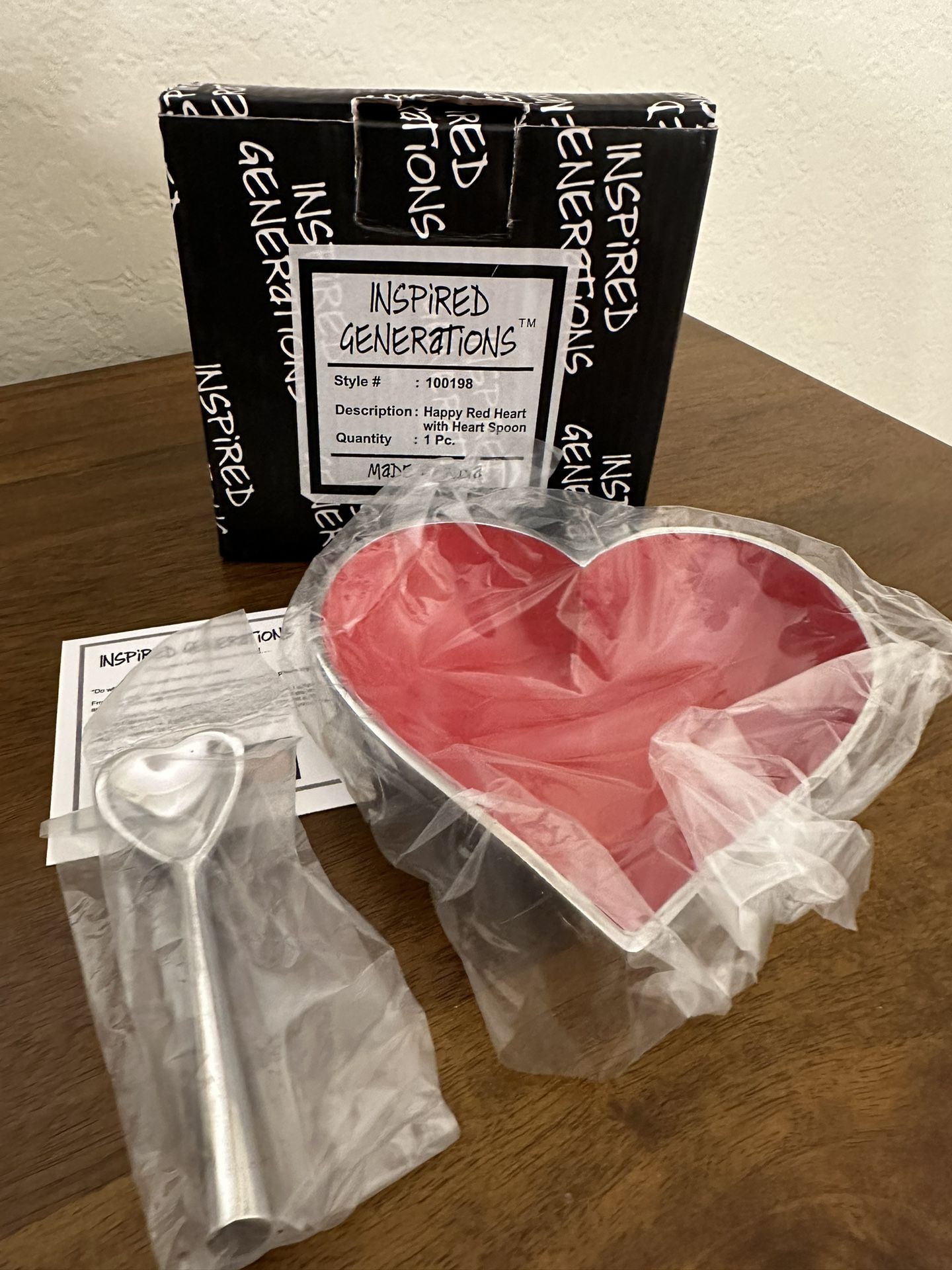 Inspired Generations Happy Red Heart with Heart Spoon