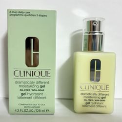 NEW SEALED Clinique Dramatically Different Moisturizing Gel With Pump 4.2oz New In Box
