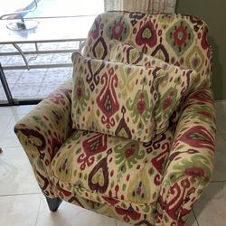 Fabric Multi Color Accent Chair 