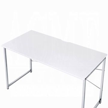 Modern Glam White Chrome Finish Writing Student Home Office Desk | Escritorio