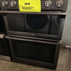Samsung Black Stainless Steel Double Oven OB
