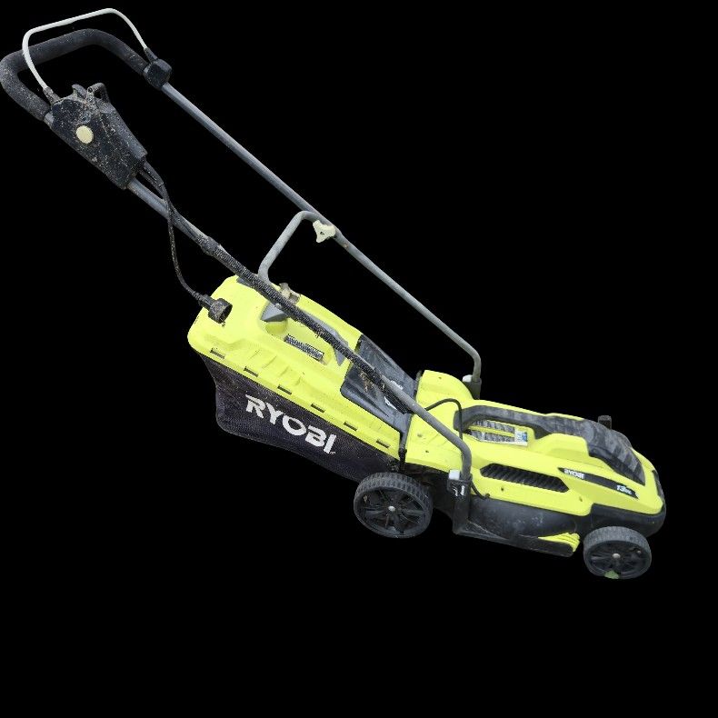 Ryobi 13” Corded Plug-In 🔌 Electric Lawn Mower Green/Black Corded Push Mower – Compact Yard Size