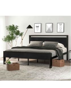 Metal bed frame size king