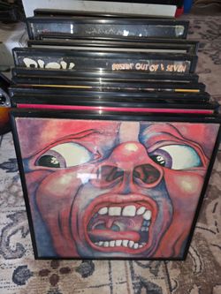 Vinyl record wall frames w optional original jacket art