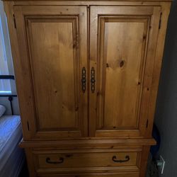Wood Storage Cabinet/Armoire with Drawers