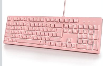 TECLADO ALAMBRICO ROSA/WIRED KEYBOARD IN PINK