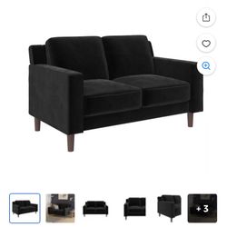 NEW Black Loveseat