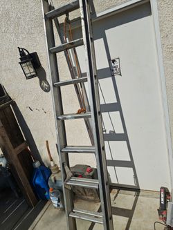 Light weight 16ft extension ladder aluminum 100 FIRM