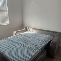 Gray Sofa Sleeper Memory Foam Mattress 