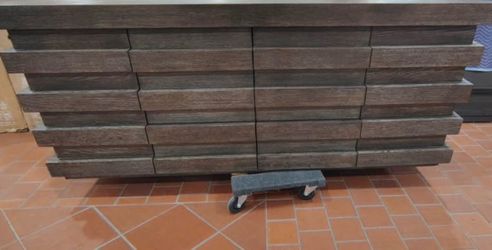 Restoration Hardware Modern Dark Wood Dresser with 12 Drawers