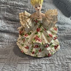 Porcelain Blonde Lady Statue From Japan