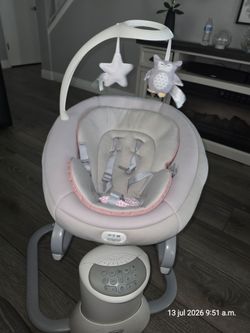 Graco Soothe My Way Baby Swing with Removable Rocker - Madden: Adjustable Speed, Multidirectional Seat, 5-Point Harness