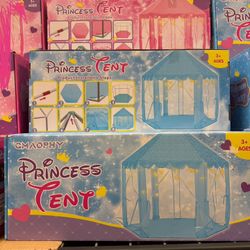 Monobeach Princess Tent Girls Large Playhouse Kids Castle Play Tent with Star Lights Toy for Children Indoor and Outdoor Games, 55" × 53" (DxH)