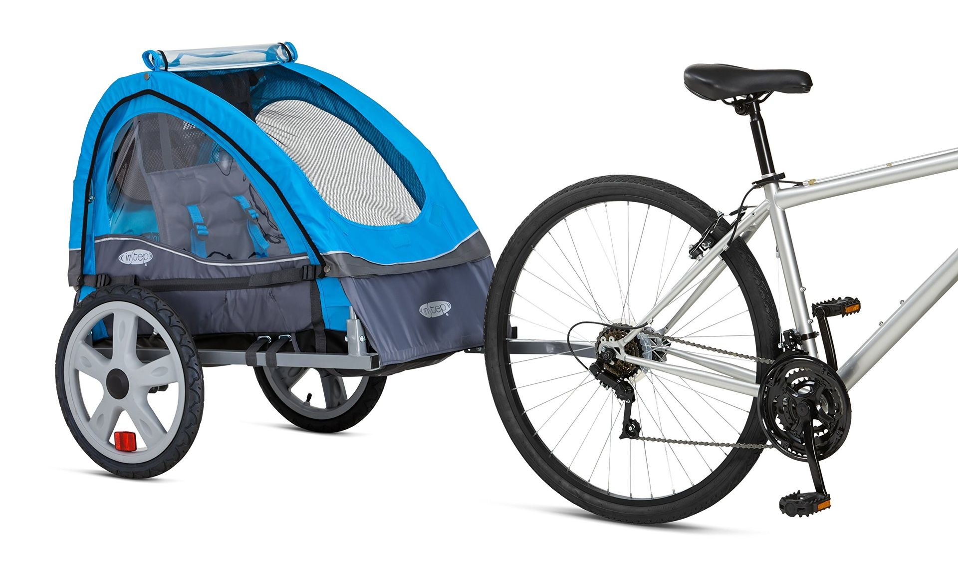 Instep Bike Trailer for Toddlers, Kids, Single and Double Seat, 2-In-1 Canopy Carrier, Multiple Colors