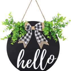 Hello Sign Front Door Wall Decor 