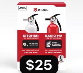 Kidde Kitchen and Basic 110 Fire Extinguisher Value Bundle