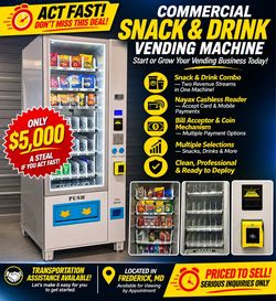 Combo Vending Machine + Nayax + DELIVERY INCLUDED – $4,995*