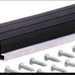 M-D Black Aluminum /Vinyl Weatherstrip For Garage Doors 9 ft. L X 3/4in.