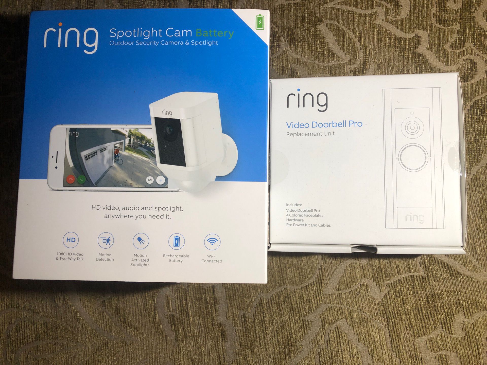Ring Spotlight Cam And Ring Doorbell Pro 2