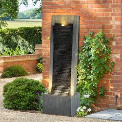 49.6''H Cascading Rock Water Fountain