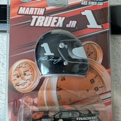 NASCAR Martin Truex Jr. #1 Tracker Boats Chevrolet - 1:64 Scale with Helmet Case