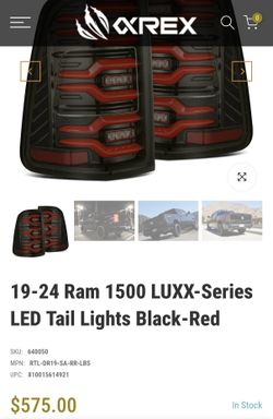 19-24 Ram 1500 LUXX-Series LED Tail Lights Black-Red