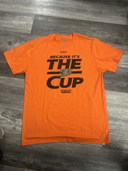 Men’s Anaheim  Ducks Because It’s The cup Playoff Shirt Large 